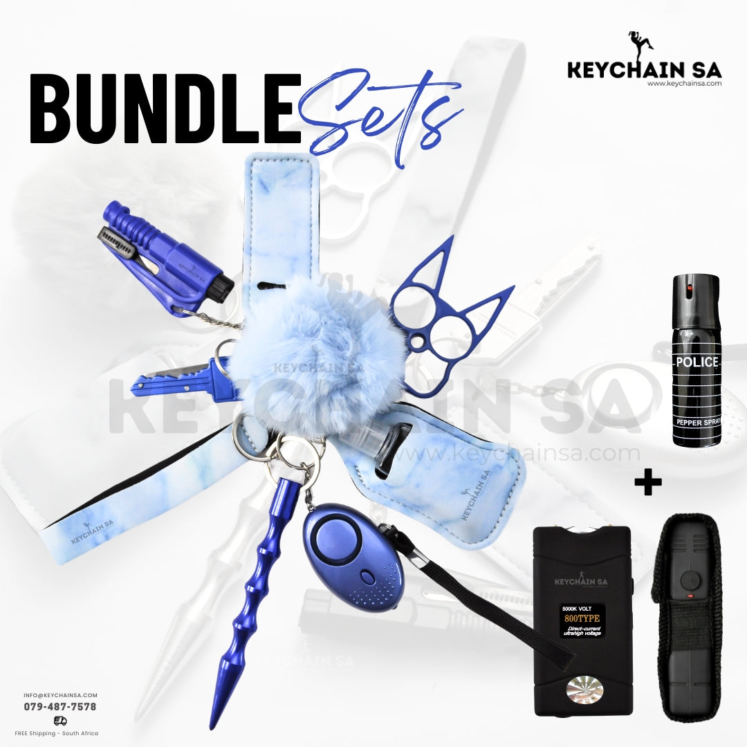 Safety Keychain with Taser & Pepper Spray keychainsa