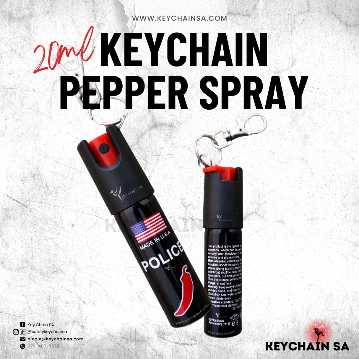 Police Keychain Pepper Spray - 20ml – keychainsa
