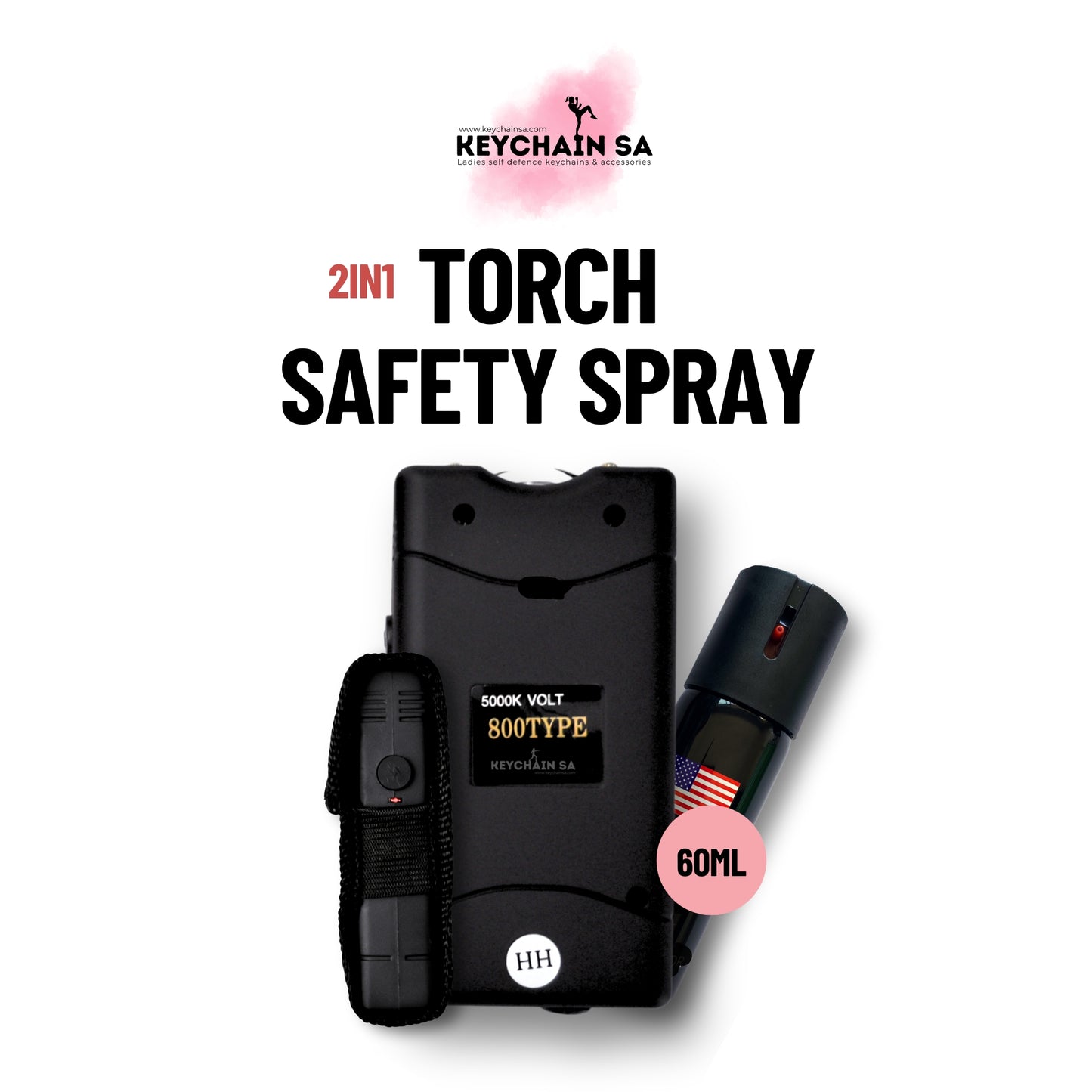 Taser & Pepper Spray Combo – Self defence Safety Kit for Women