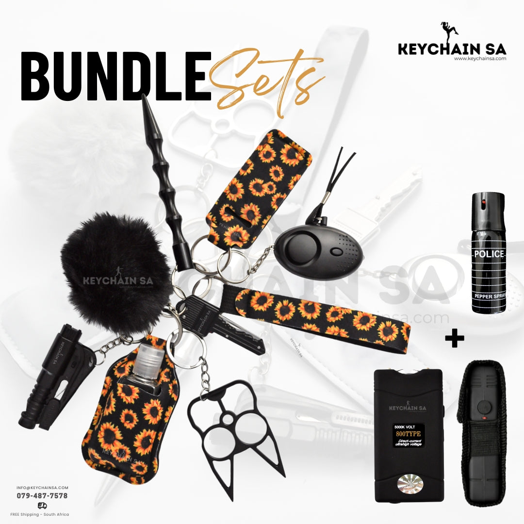 Safety Keychain with Taser & Pepper Spray keychainsa