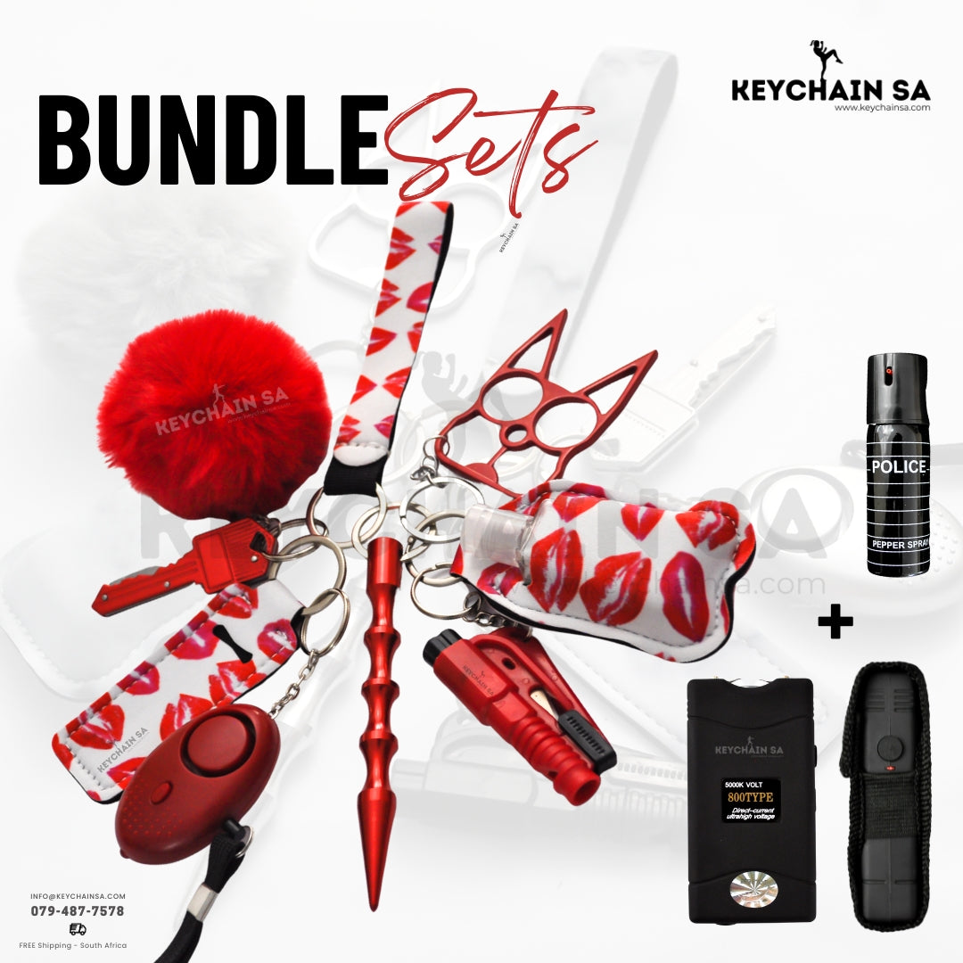 Safety Keychain with Taser & Pepper Spray keychainsa