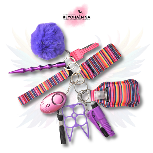 Patterns Collection  - 10-Piece Self Defence Keychain Set for Women