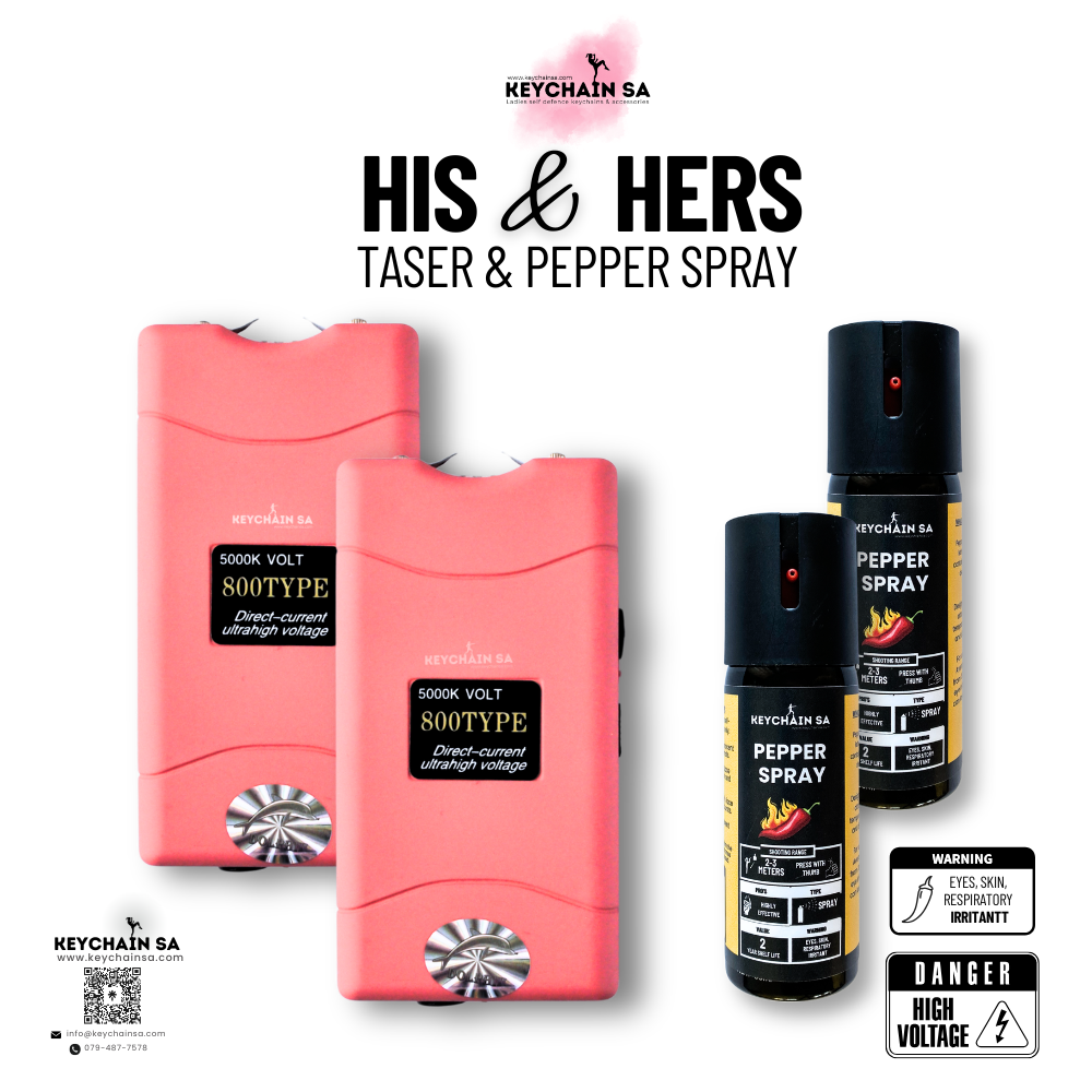 Taser & Pepper Spray Combo – Self defence Safety Kit for Women