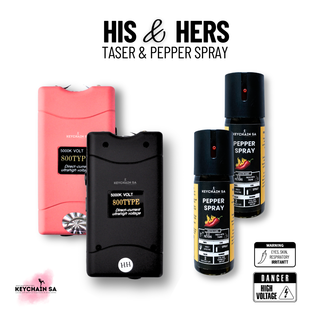 Taser & Pepper Spray Combo – Self defence Safety Kit for Women