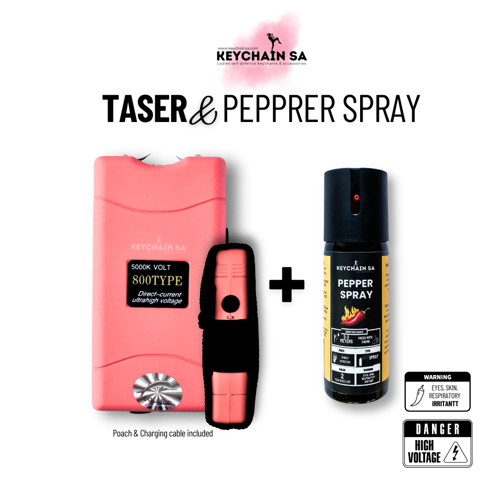 Taser & Pepper Spray Combo – Self defence Safety Kit for Women