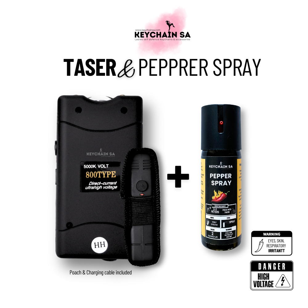 Taser & Pepper Spray Combo – Self defence Safety Kit for Women