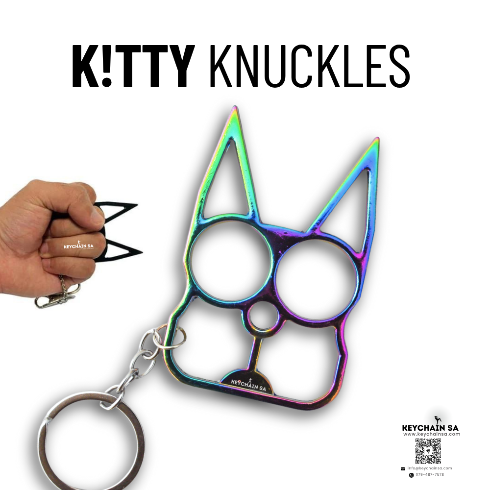 Cute Keychain Knuckles Feline Safety Keychain – Self-Defense
