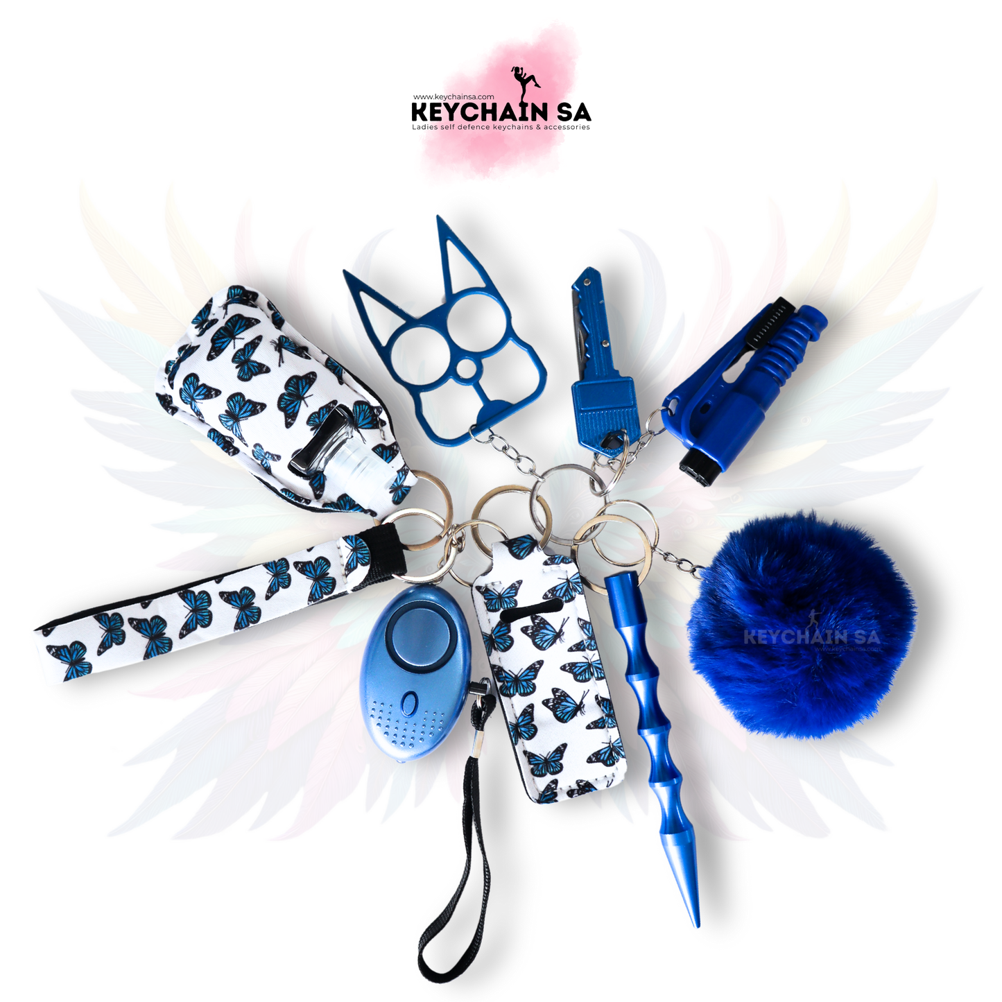 Prints Collection  - 10-Piece Self Defence Keychain Set for Women