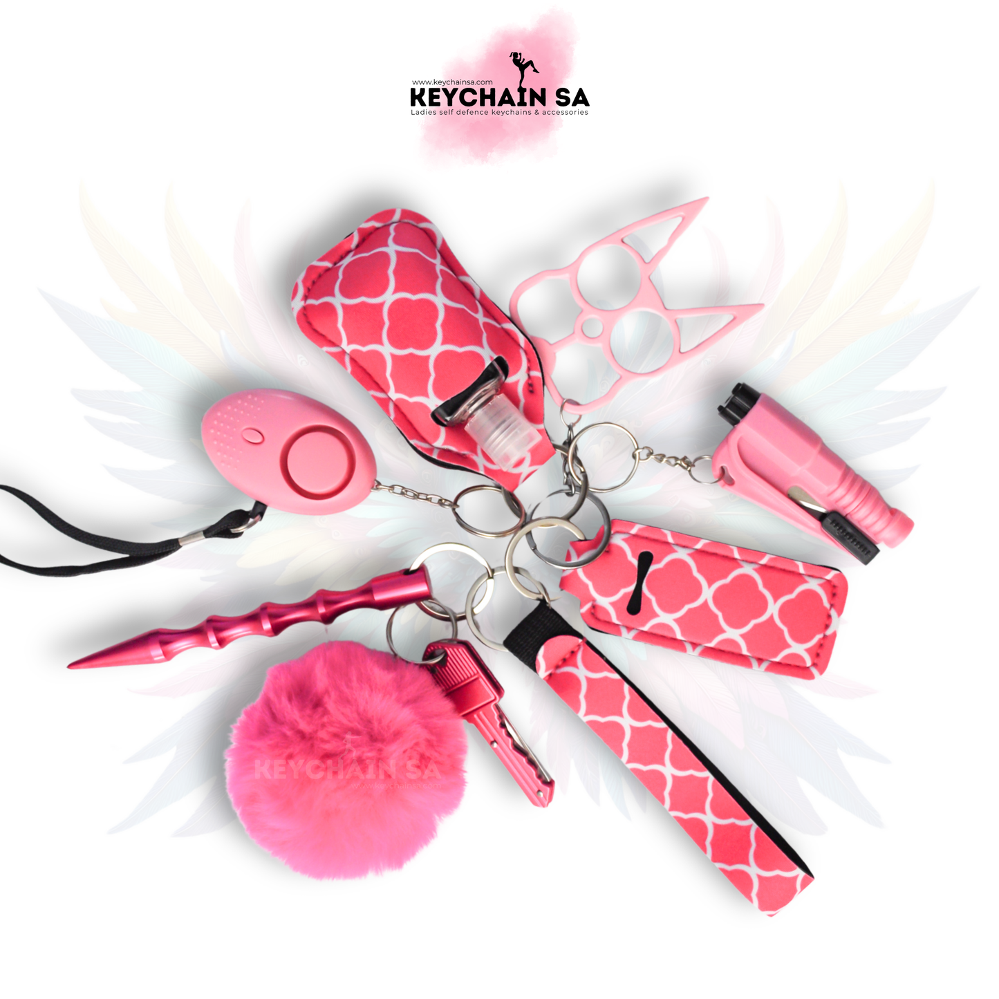 Patterns Collection  - 10-Piece Self Defence Keychain Set for Women