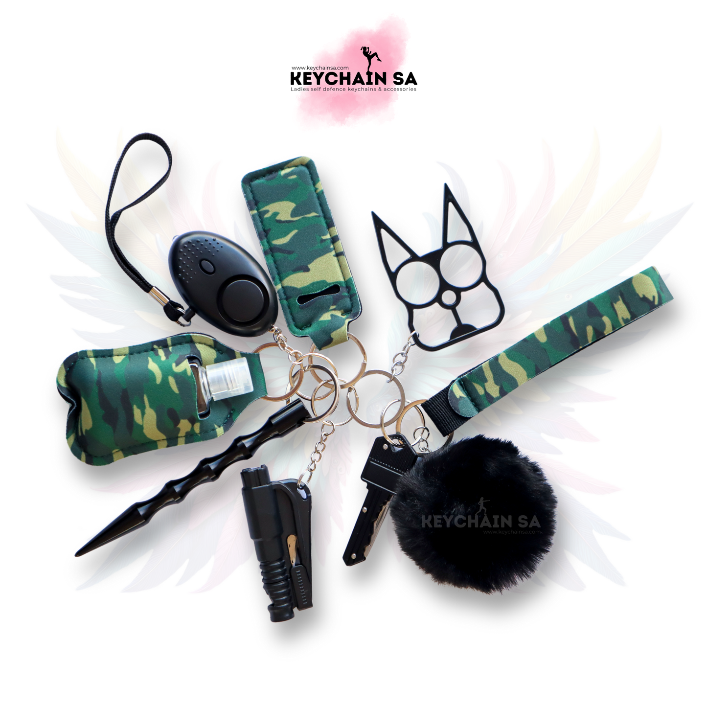 Patterns Collection  - 10-Piece Self Defence Keychain Set for Women