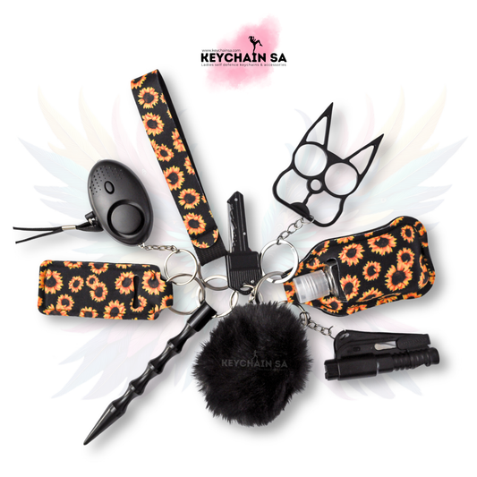 Floral Colours - 10-Piece Self Defence Keychain Set for Women – Floral Collection
