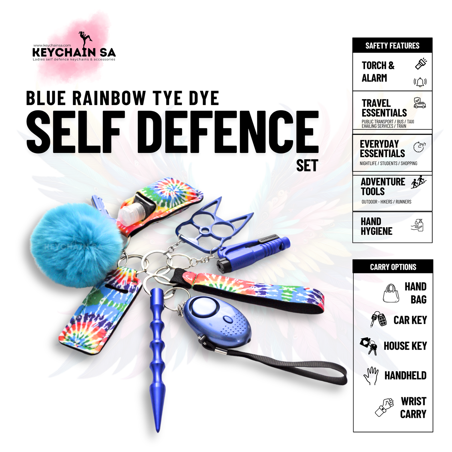 Patterns Collection  - 10-Piece Self Defence Keychain Set for Women