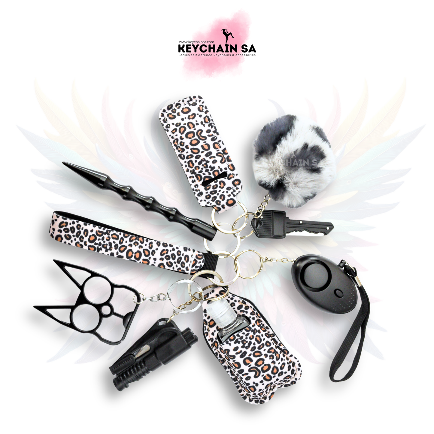 Patterns Collection  - 10-Piece Self Defence Keychain Set for Women