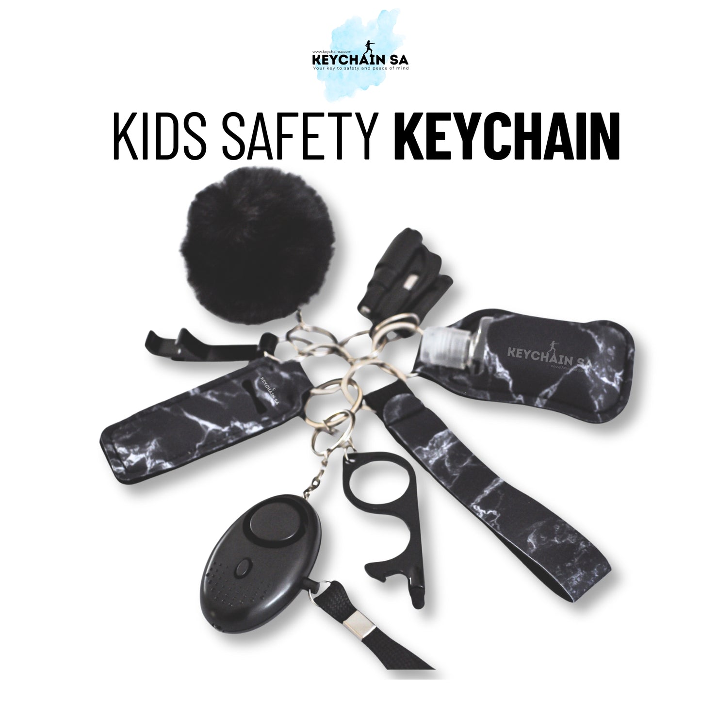 Kids Safety Keychain Set 15in1 – Essential Tools EDC