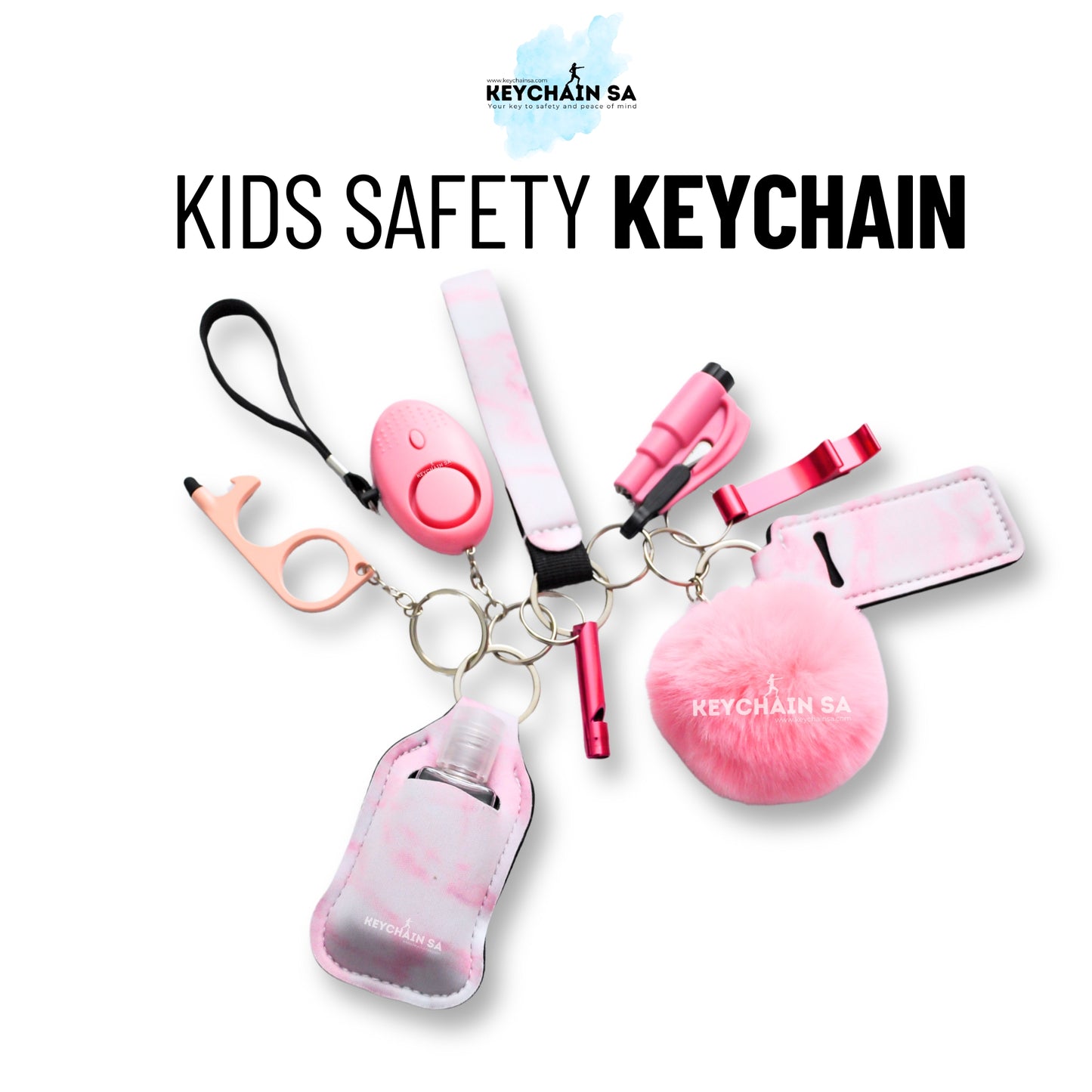 Kids Safety Keychain Set 15in1 – Essential Tools EDC