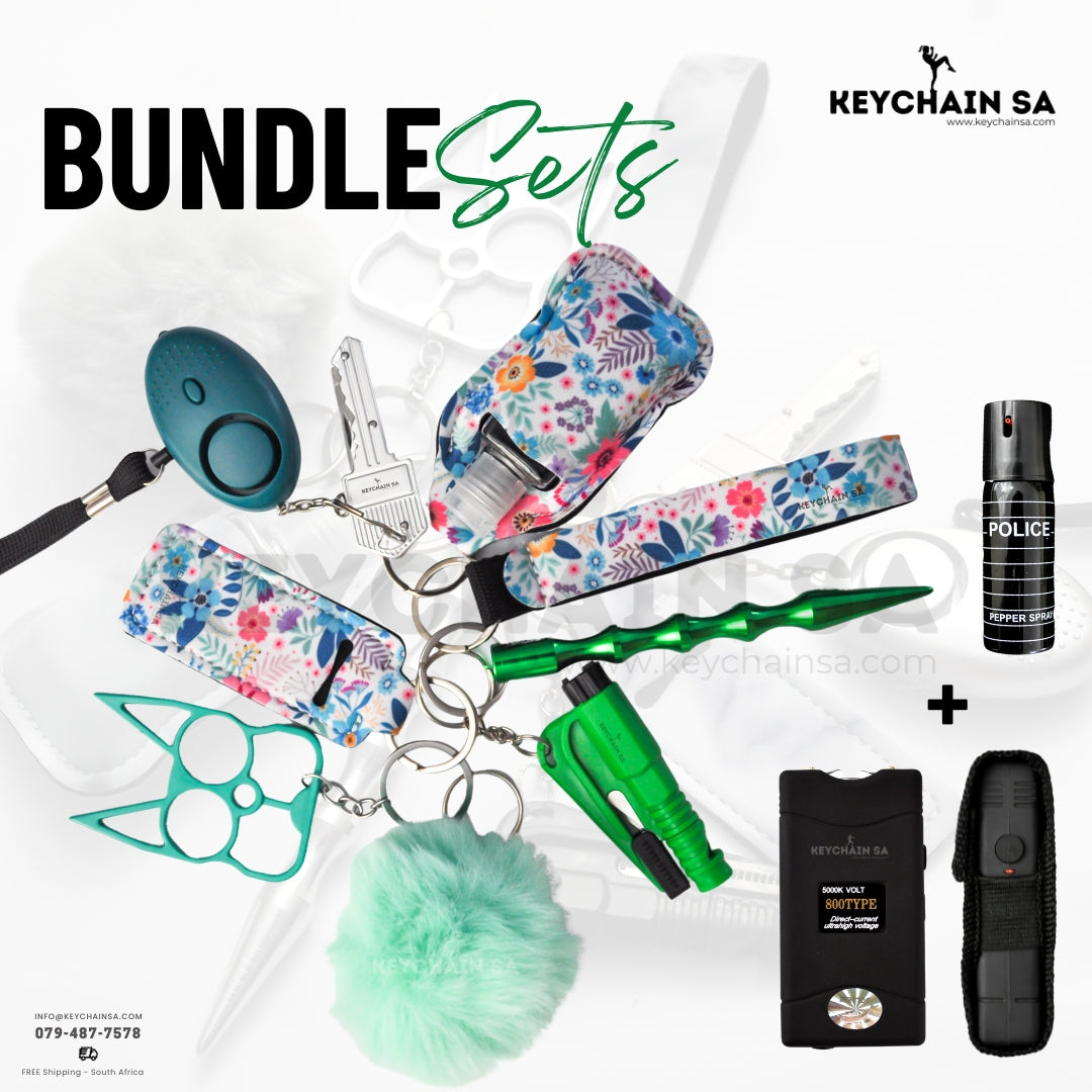 Safety Keychain with Taser & Pepper Spray keychainsa